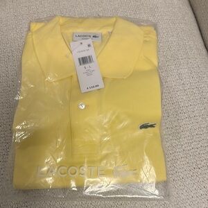 Lacoste Yellow Polo Shirt with Iconic Crocodile Logo